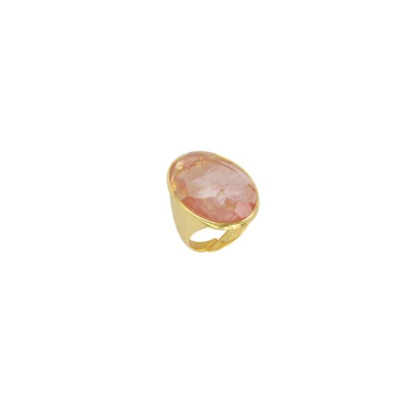 RING ADJUSTABLE FACETED GLASS