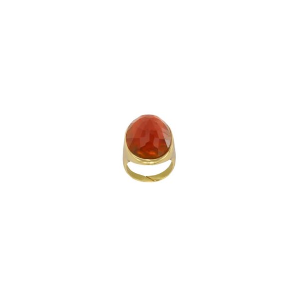 PLATED RING FACETED GLASS