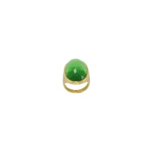 PLATED RING FACETED GLASS