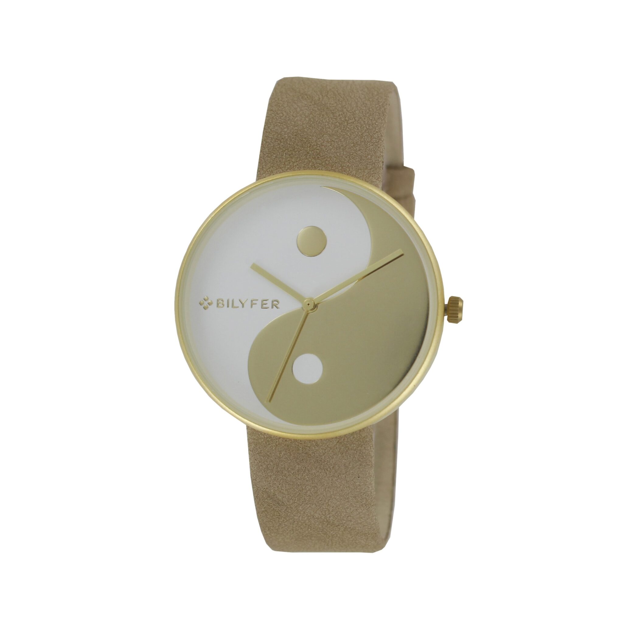 RELOJ YIN YANG ARMONIA CORREA INTERIOR PIEL DORADO