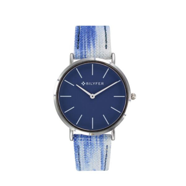 IKAT FABRIC STRAP WATCH DRAWING AND SKIN