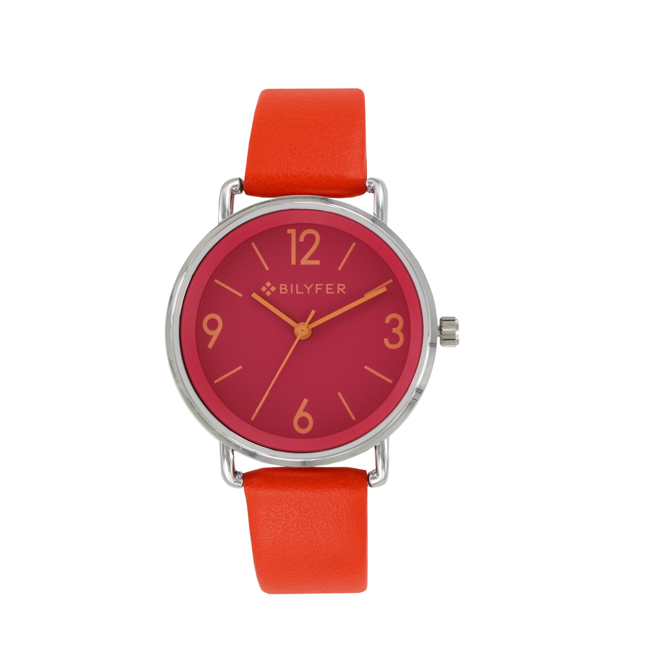 RELOJ NB: MULTICOLOR CORREA INTERIOR PIEL GRANATE ROJO