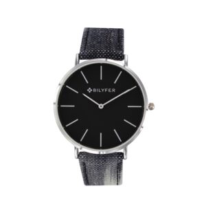 RELOJ CAJA 42 MM CORREA IKAT CON PIEL NEGRO