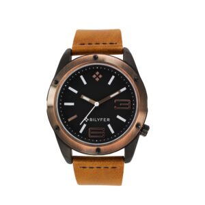 5ATM 2 TONE WATCH STRAP stitched leather