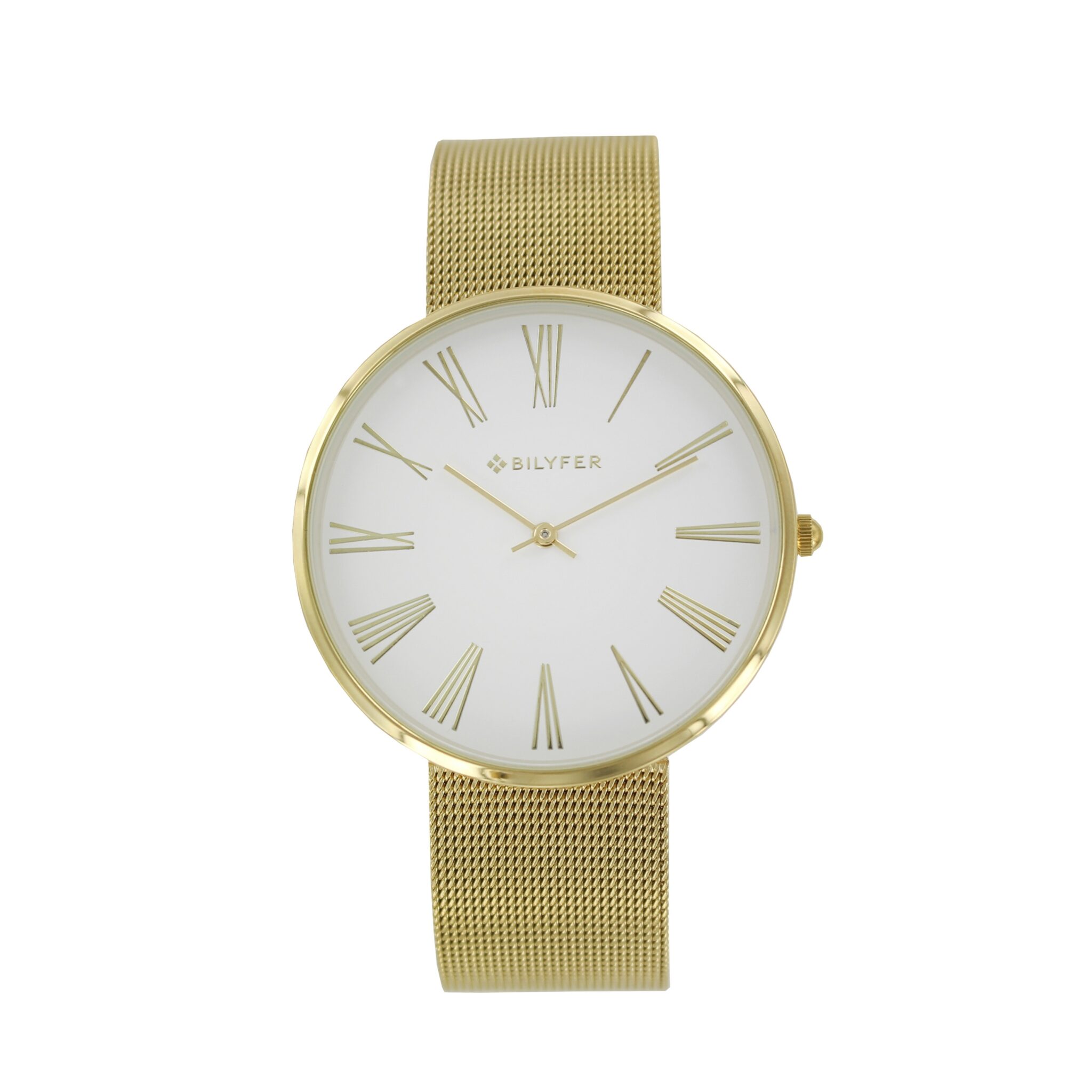 RELOJ MALLA NUMERO ROMANO CAJA 40MM DORADO
