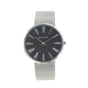 RELOJ MALLA NUMERO ROMANO CAJA 40MM COLOR PLATA PLATEADO