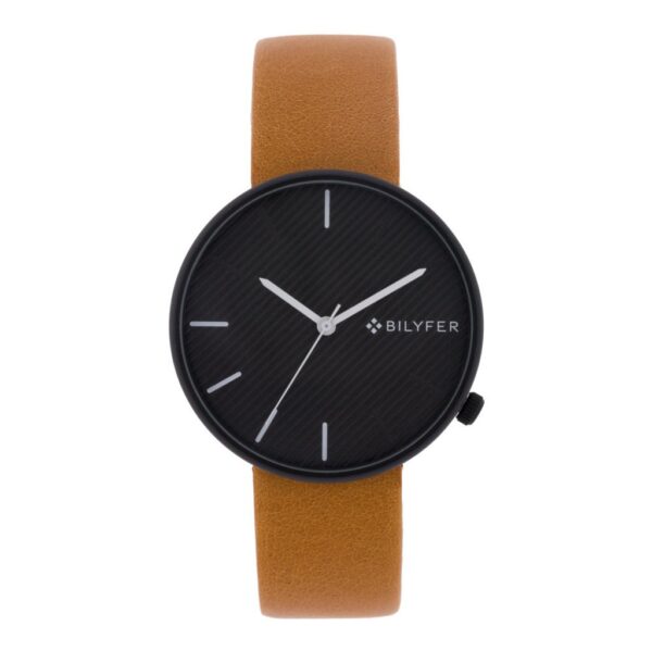 RELOJ CORREA PIEL ESFERA GRABADA ÍNDICES