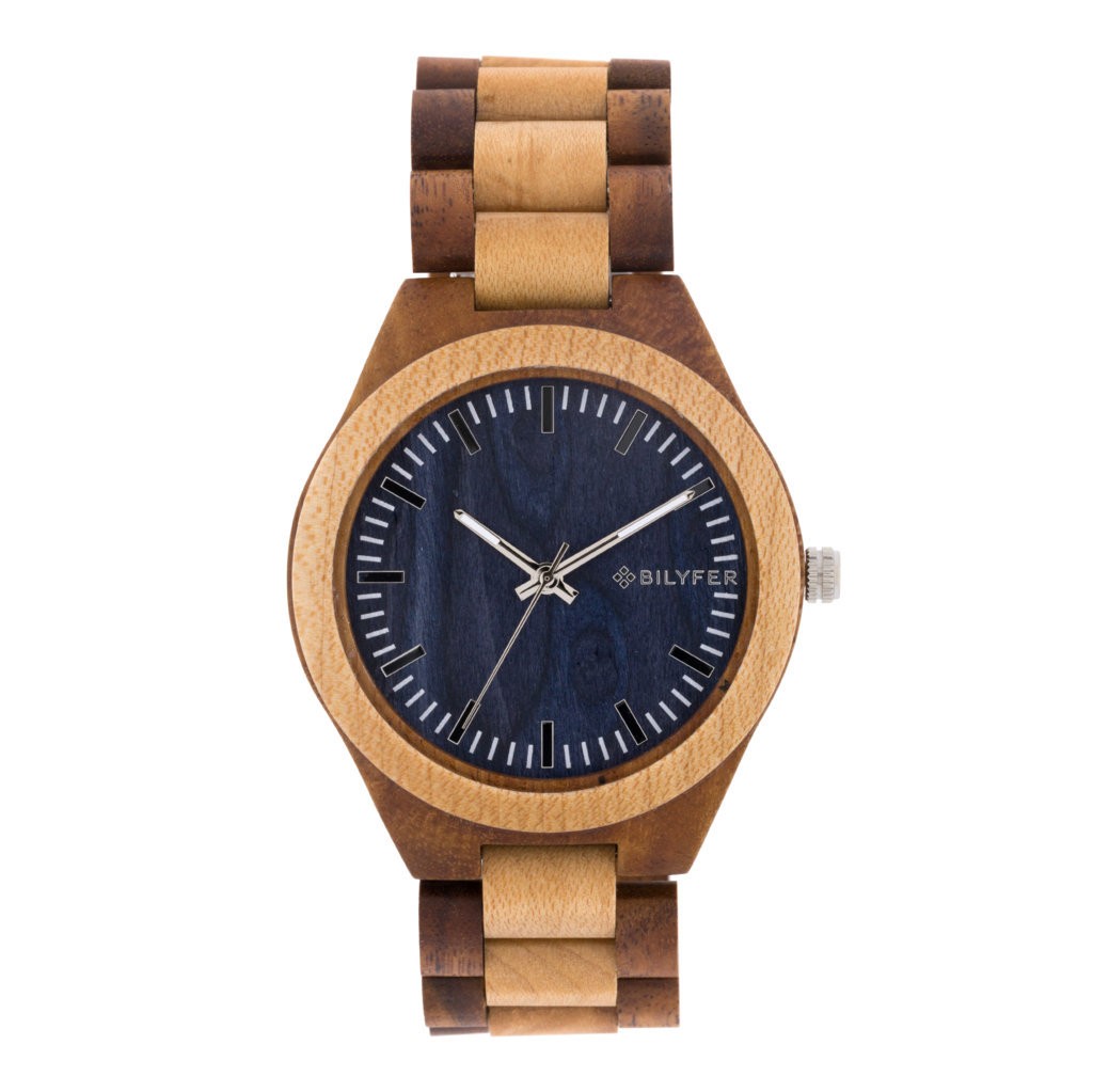 RELOJ MADERA ARCE ACACIA KOA AZUL