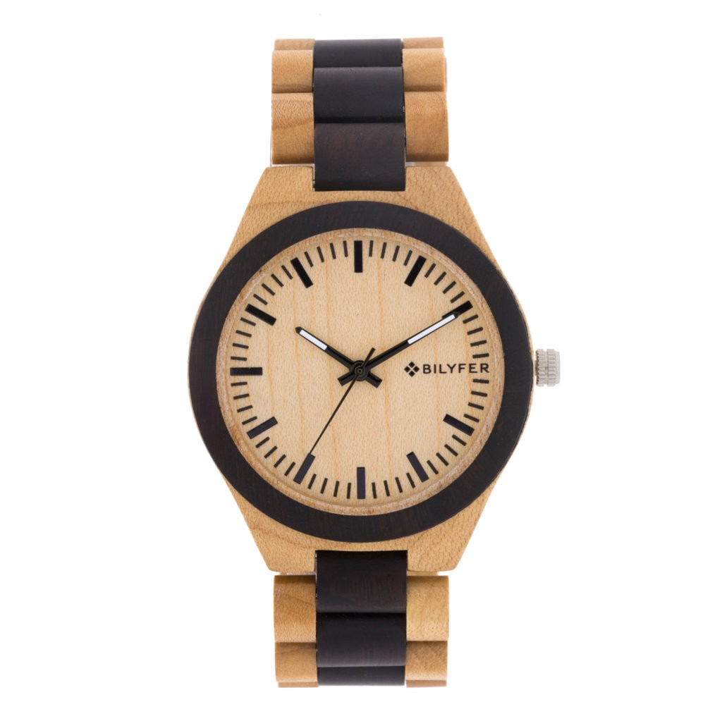 RELOJ MADERA ARCE EBANO NEGRO