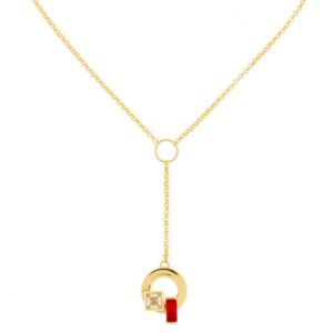 COLLAR CHAPADO ORO CRISTAL