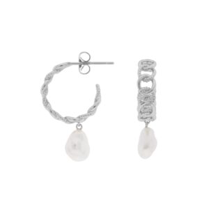 ONGOING CHAIN ??AND PEARL RHODIUM PLATED 11MM NATURALO