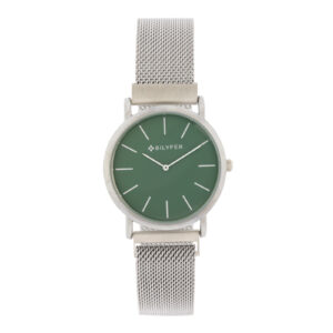 36mm  case with magnetic mesh band , green  dial
