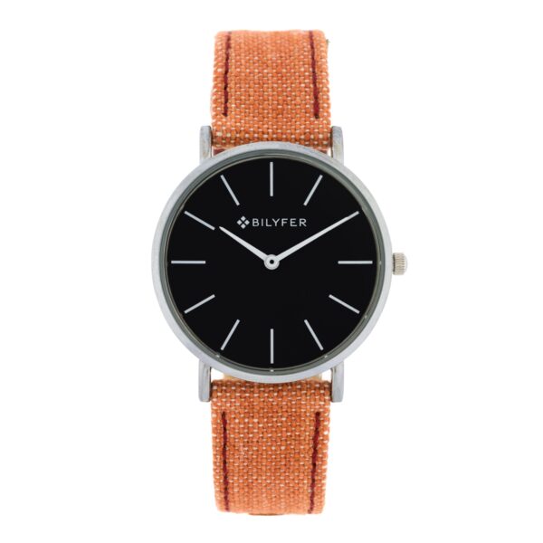 RELOJ IKAT CORREA PIEL ALGODON&SEDA CAJA 36MM MARRON CAMEL