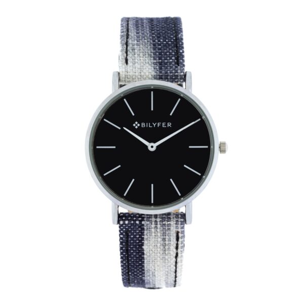 IKAT WATCH LEATHER STRAP COTTON & SILK BOX 36MM