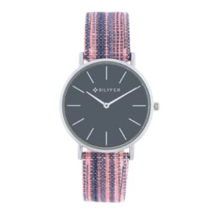 IKAT WATCH LEATHER STRAP COTTON & SILK BOX 36MM