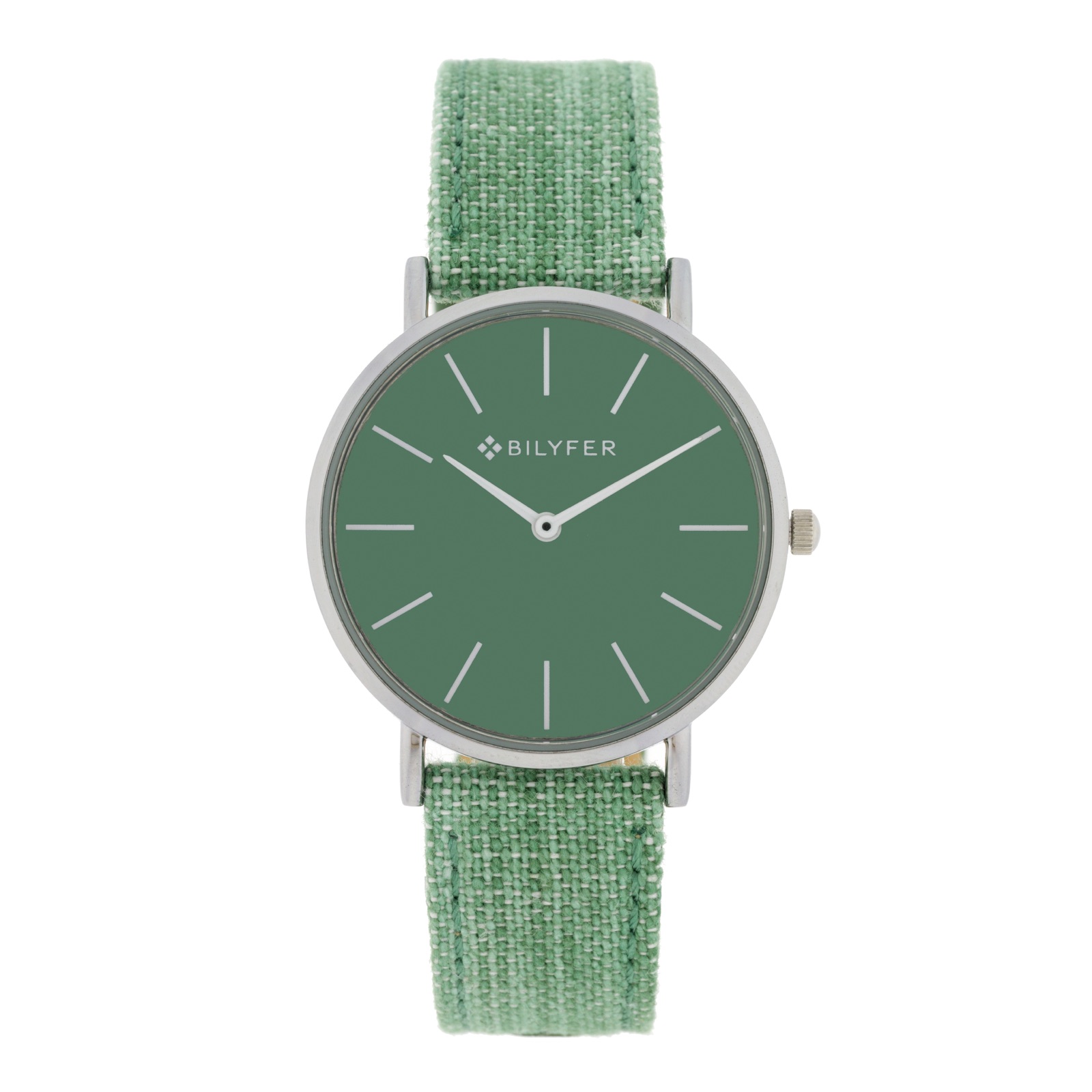 RELOJ IKAT CORREA PIEL ALGODON&SEDA CAJA 36MM VERDE