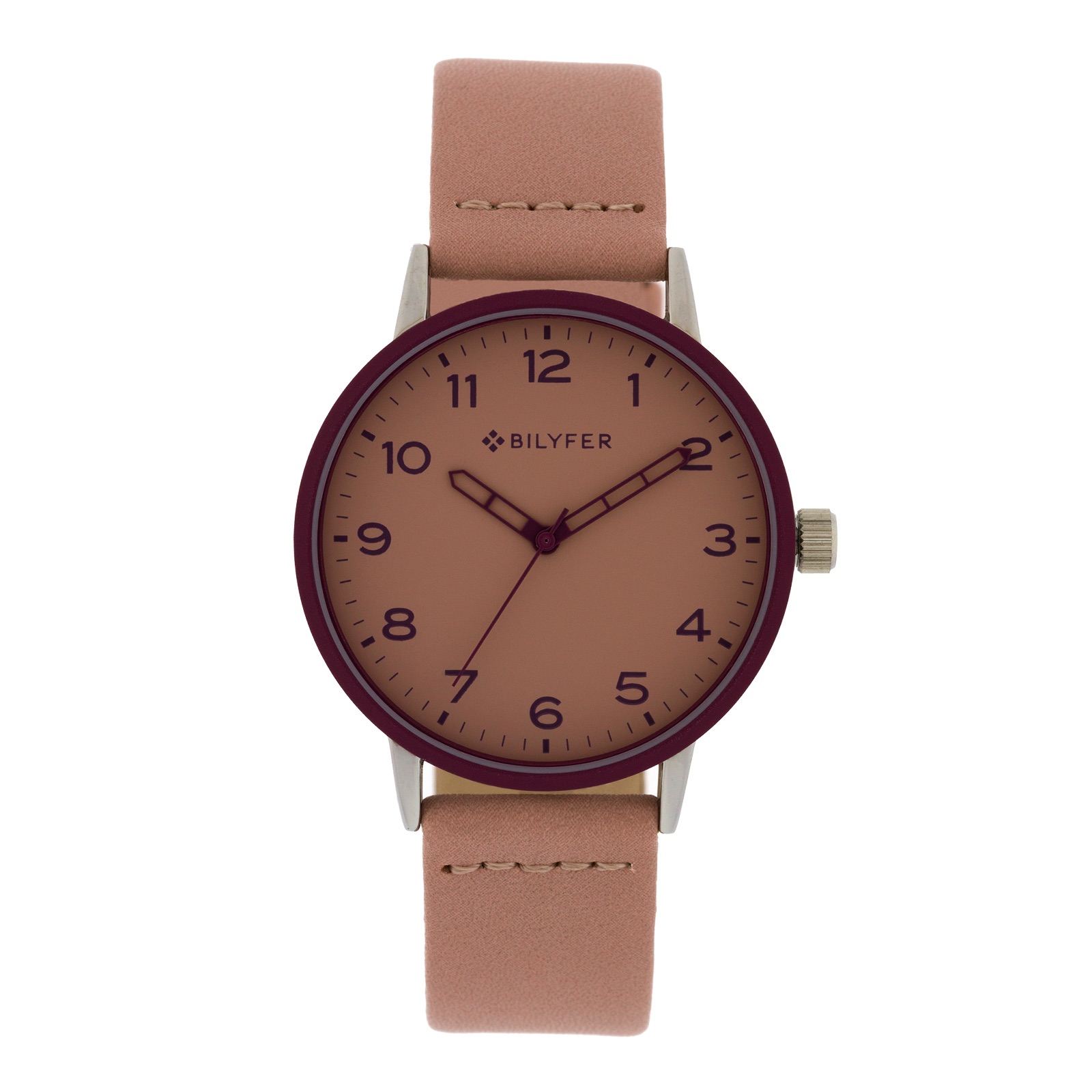 RELOJ CAJA 38 MM BISEL COLOR CORREA INTERIOR PIEL ROSA