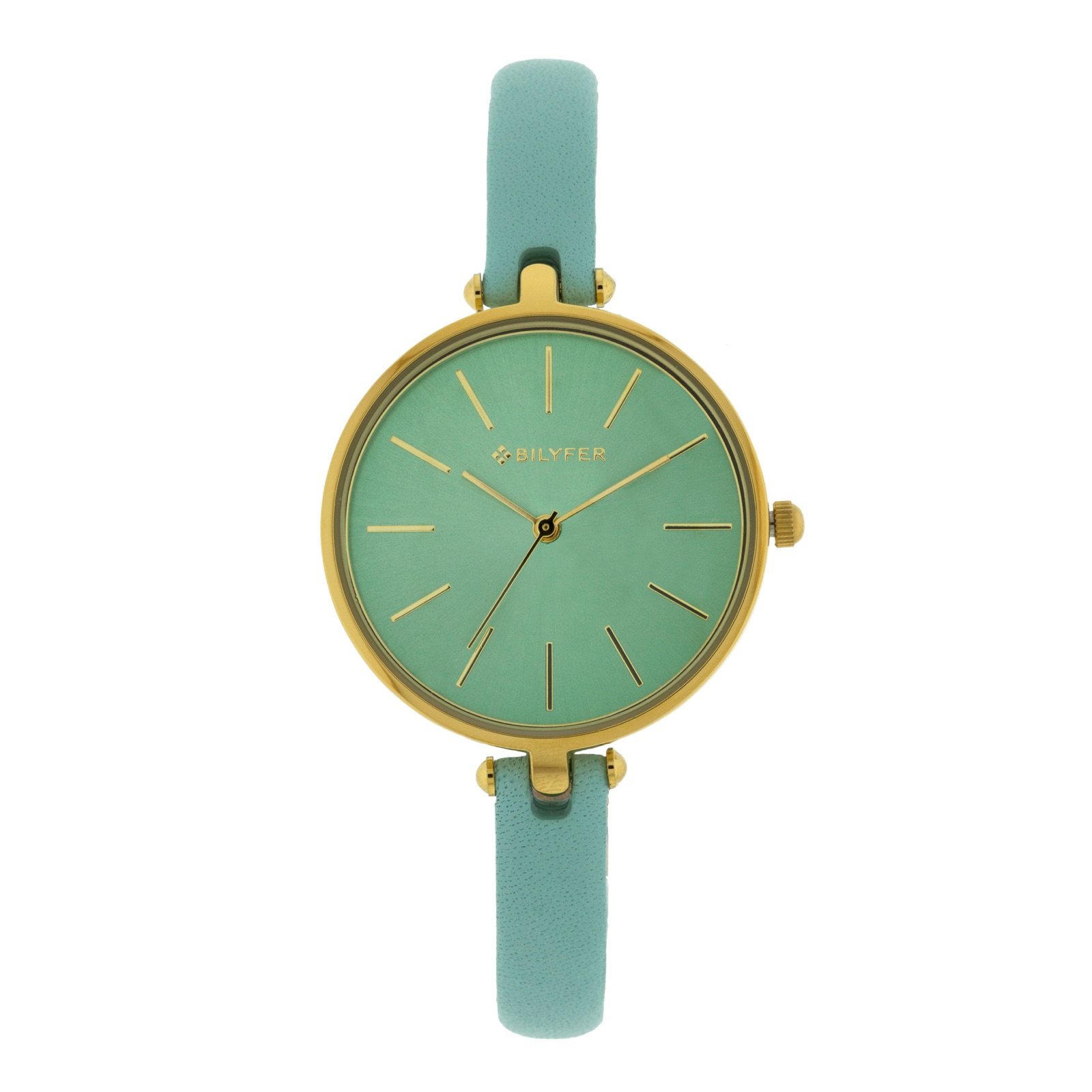 RELOJ CAJA 33 MM Y CORREA PIEL 8 MM VERDE