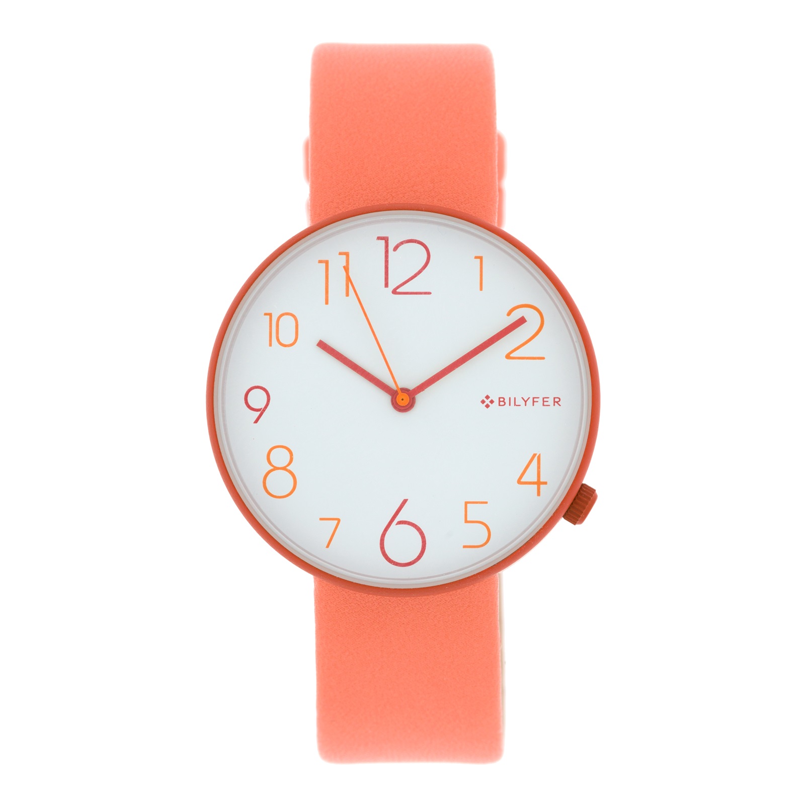 RELOJ CAJA 38 MM MULTICOLOR NUMEROS ARABES NARANJA