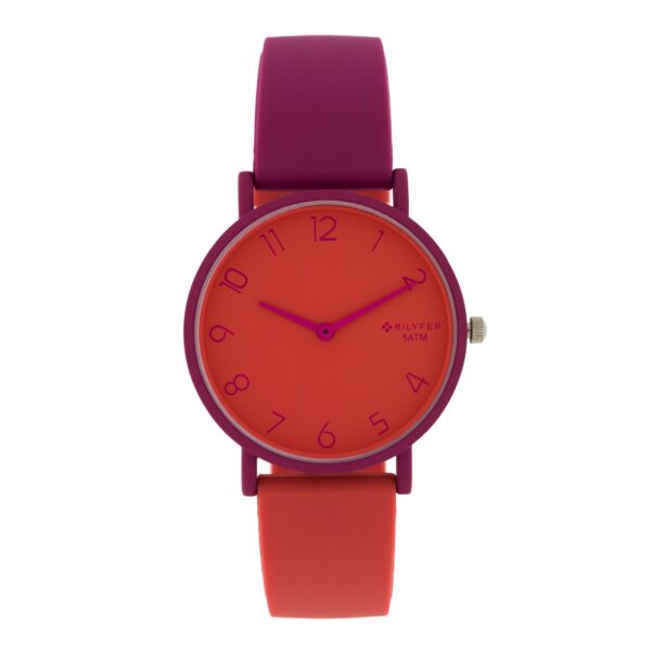 36MM SILICONE WATCH 2 COLORS WITH NUMBERS 5ATM SUMERGIBLE