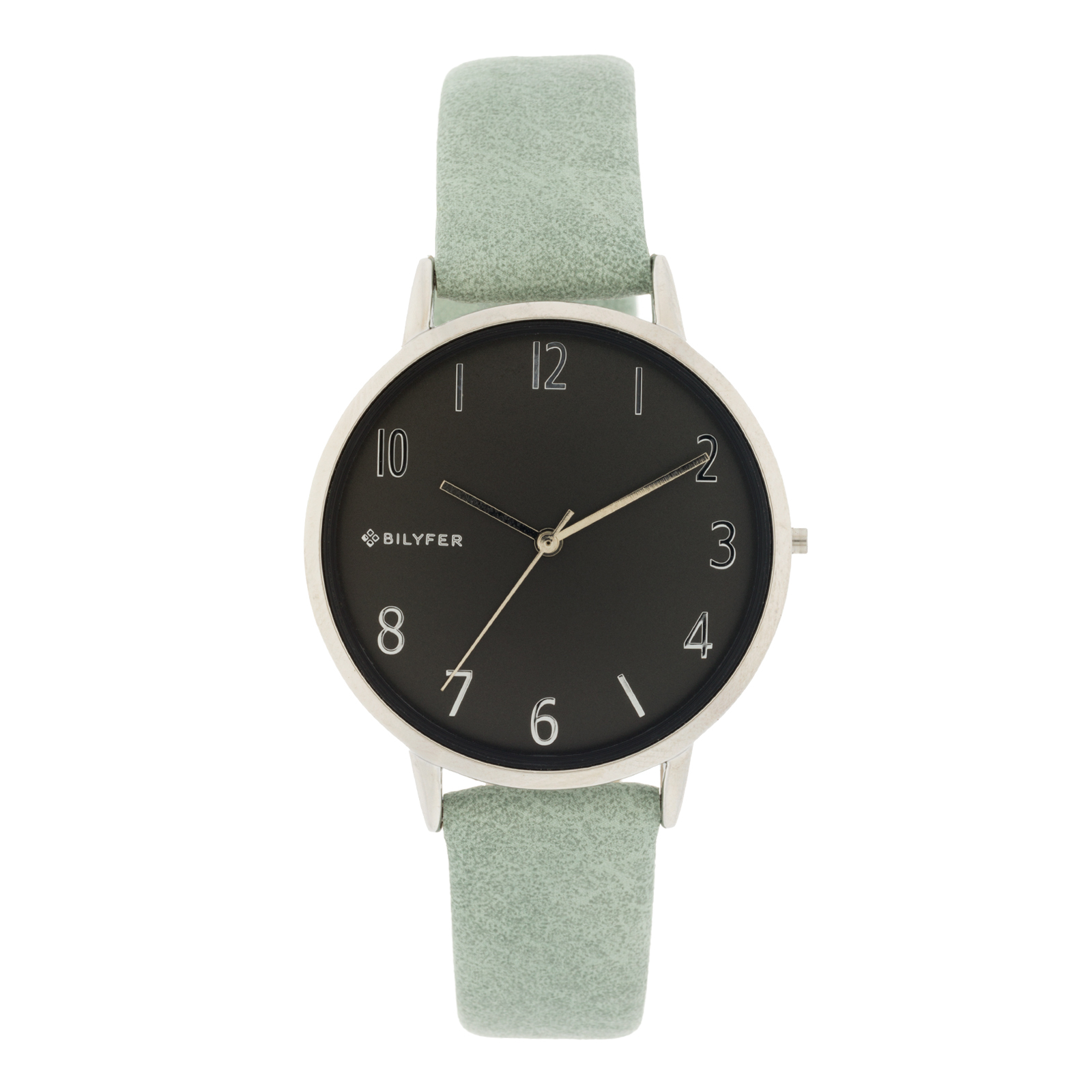 RELOJ VERDE 36MM NÚMEROS ARABES INTERIOR CORREA PIEL