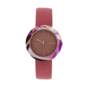 Pink watch 34mm case with acrylic