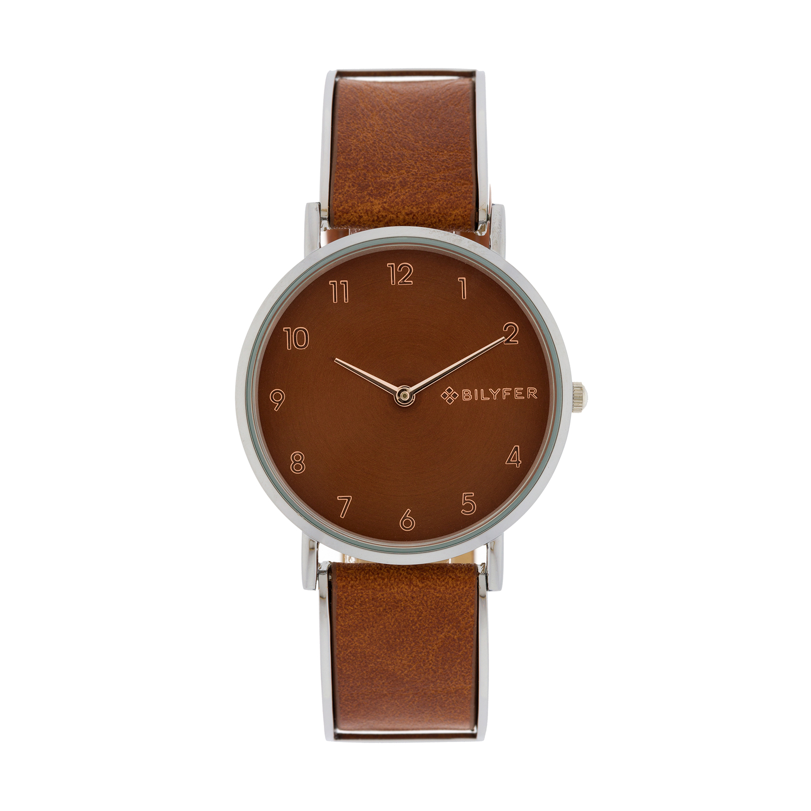 Reloj articulado granate caja 36mm interior correa piel