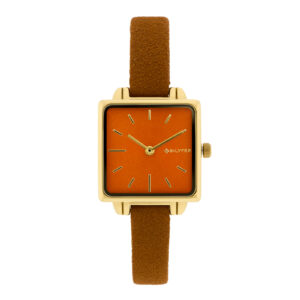 Bilyfer square watch 27x27mm inside 10mm leather strap