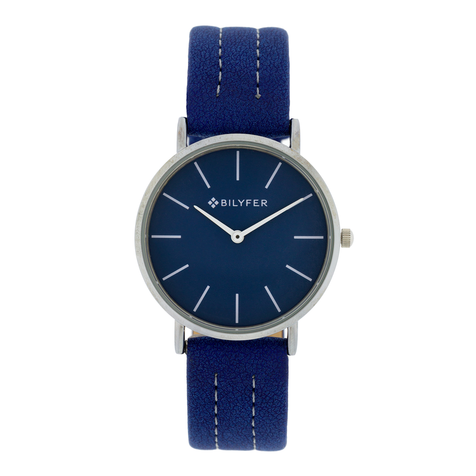 Reloj Bilyfer con caja de 36mm con correa cosida, interior piel