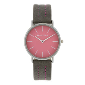 Bilyfer watch with 36mm case with stitched strap, leather interior