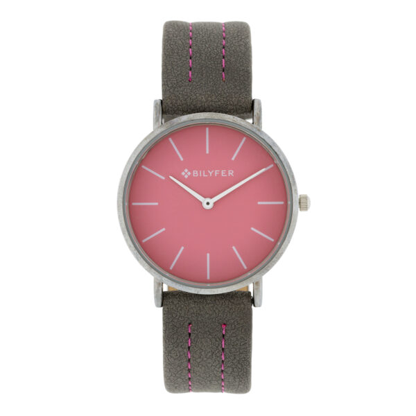 Reloj Bilyfer con caja de 36mm con correa cosida, interior piel