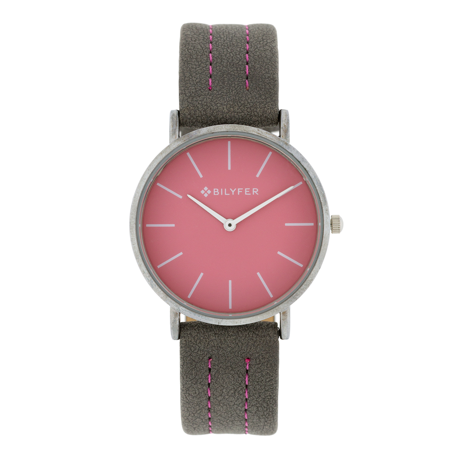 Reloj Bilyfer con caja de 36mm con correa cosida, interior piel
