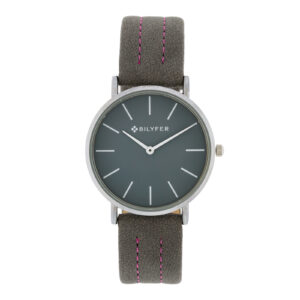 Reloj Bilyfer 36mm esfera y correa gris cosida