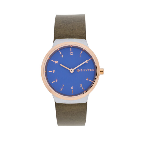 RELOJ CON NÚMEROS 33MM CORREA DE PIEL INTEGRADA