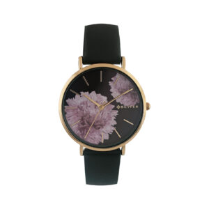 RELOJ CON INDICES Y FLOR DE DALIA