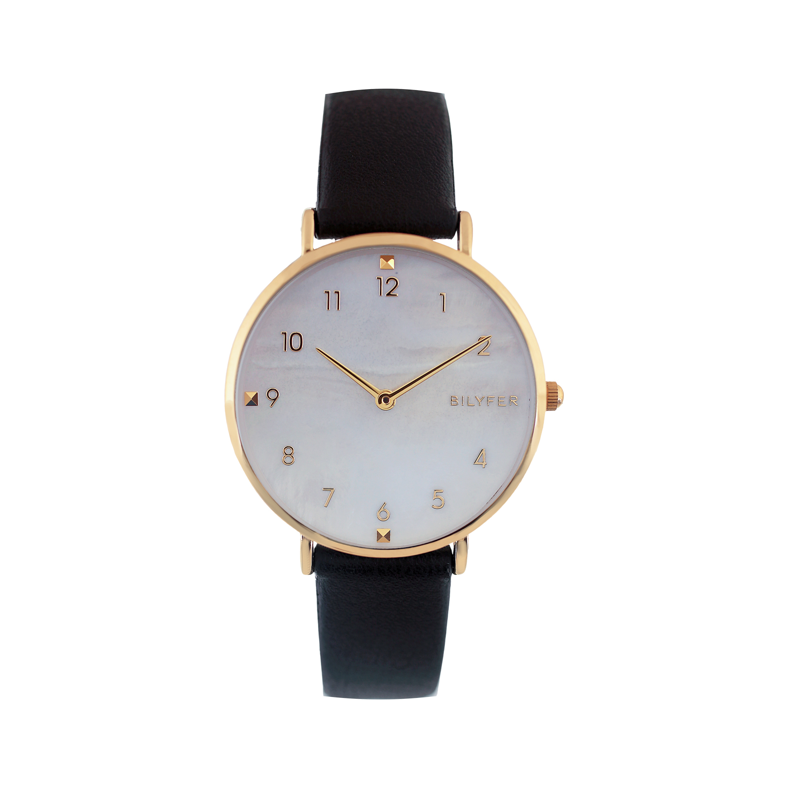 RELOJ CON ESFERA DE MADREPERLA Y NÚMEROS ÁRABES