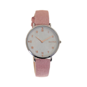 WATCH WITH LEATHER STRAP AND ROMAN NUMBERS