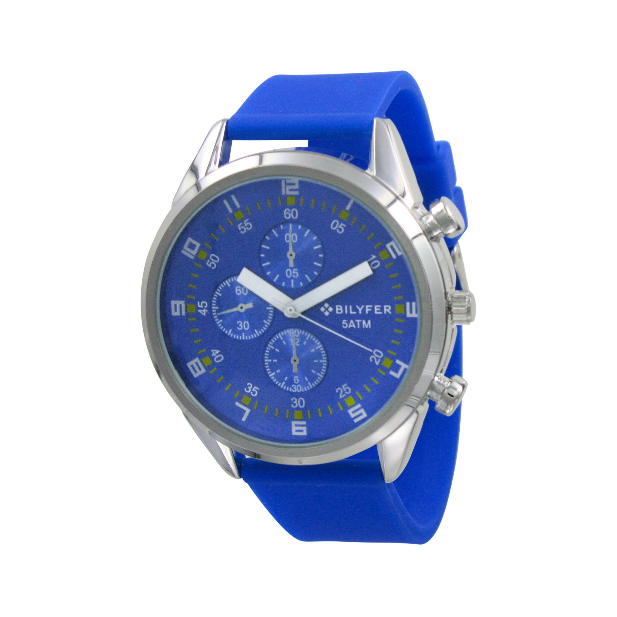 Reloj multifunciones simuladas colores W/R 5 ATM silicona azul