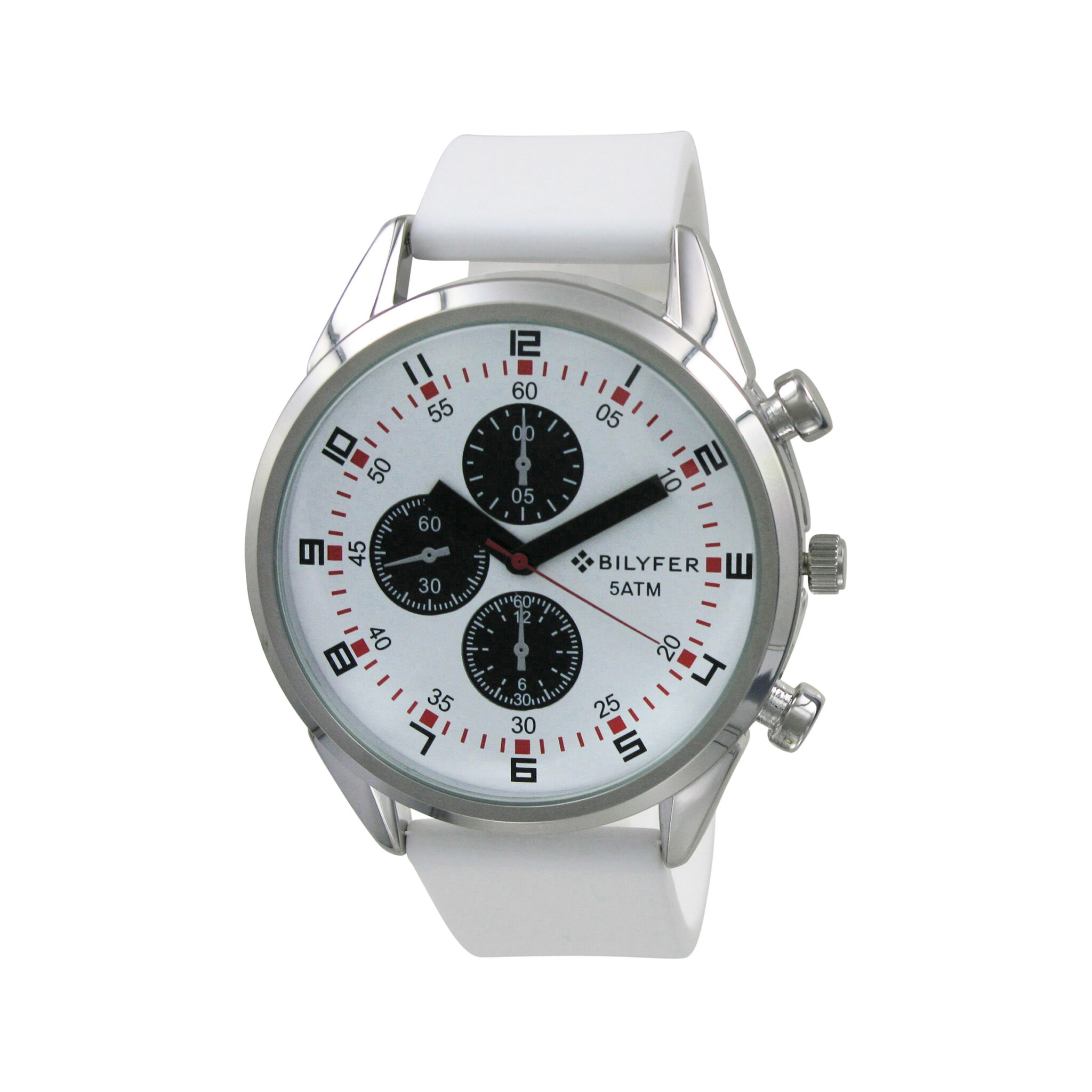 Reloj multifunciones simuladas colores W/R 5 ATM silicona blanco