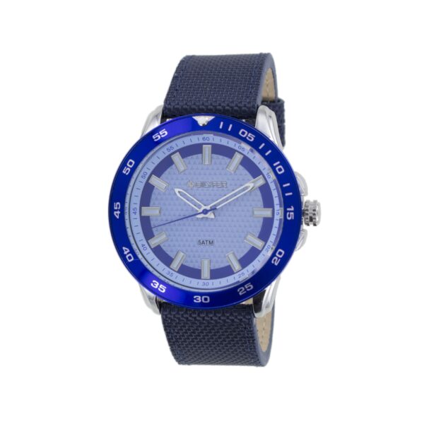 Sports watch with blue canvas strap 5ATM  WR