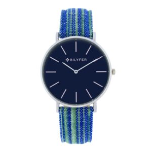 IKAT WATCH LEATHER STRAP COTTON & SILK BOX 42MM