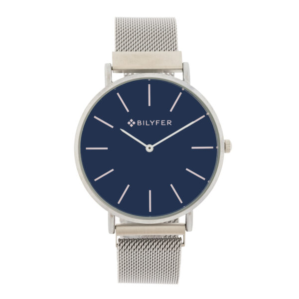 BLUE DIAL WATCH 42 MM MESH WITH MAGNET CLOSURE