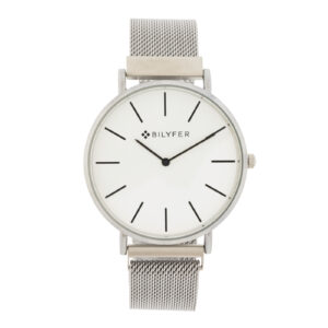 WHITE DIAL WATCH 42 MM MESH WITH MAGNET CLOSURE