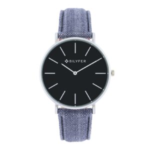 IKAT WATCH LEATHER STRAP COTTON & SILK BOX 42MM