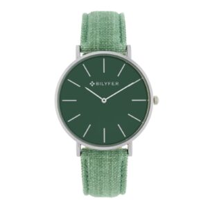 RELOJ IKAT CORREA PIEL ALGODON&SEDA CAJA 42MM VERDE