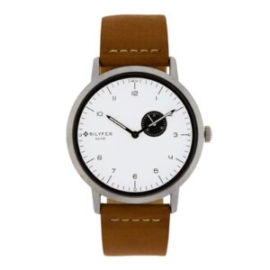 CALENDAR CLOCK 42MM LEATHER STRAP SEWING