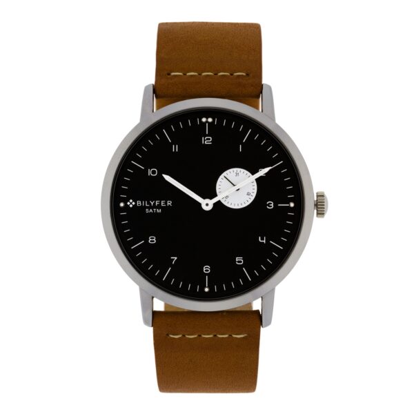 CALENDAR CLOCK 42MM LEATHER STRAP SEWING