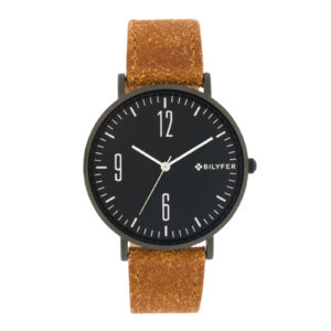 42MM EXTRA FLAT LEATHER STRAP CÁMEL NUMBERS WATCH
