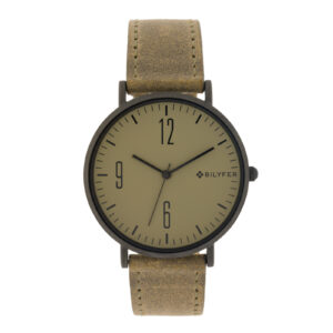 42MM EXTRA-FLAT GREEN LEATHER STRAP WATCH NUMBERS