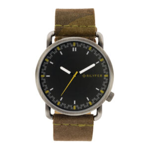 RELOJ CAJA 46MM ENVEJECIDA CORREA CAMUFLAJE PIEL COSIDA